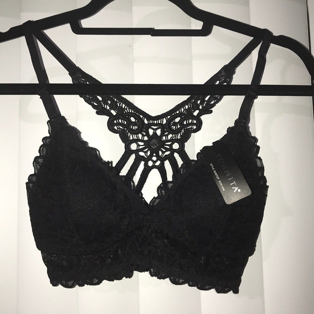 Bralette black lace